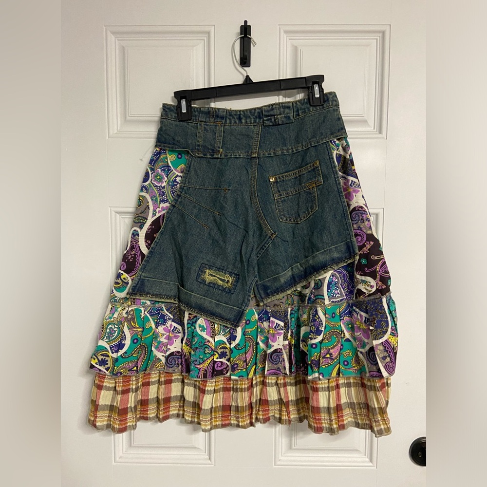 American Vintage Multicolor Patchwork Midi Skirt - Picture 5 of 8